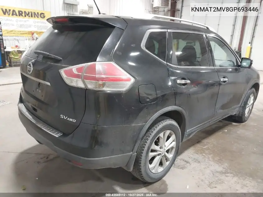 KNMAT2MV8GP693446 2016 Nissan Rogue Sv