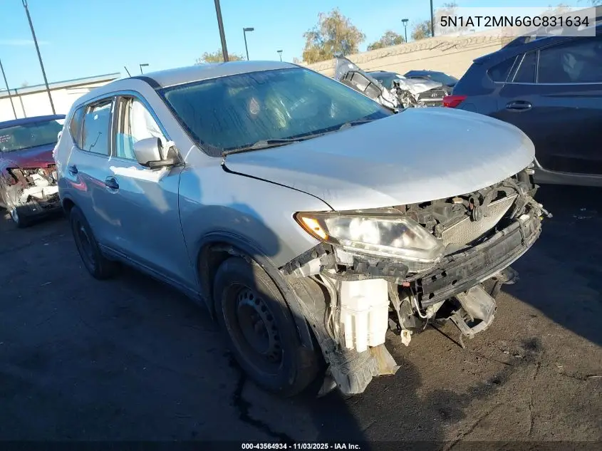 5N1AT2MN6GC831634 2016 Nissan Rogue S