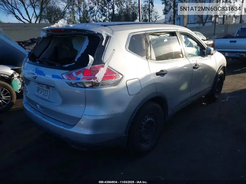 5N1AT2MN6GC831634 2016 Nissan Rogue S