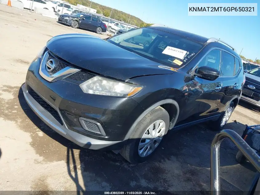 KNMAT2MT6GP650321 2016 Nissan Rogue S