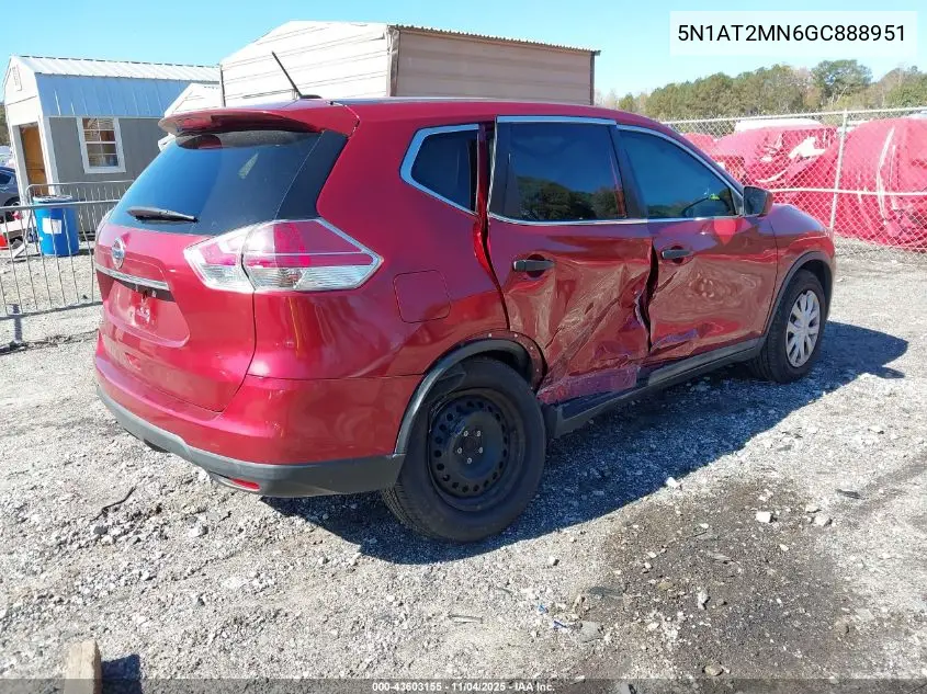 5N1AT2MN6GC888951 2016 Nissan Rogue S
