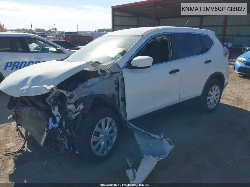 KNMAT2MV6GP738027 2016 Nissan Rogue S