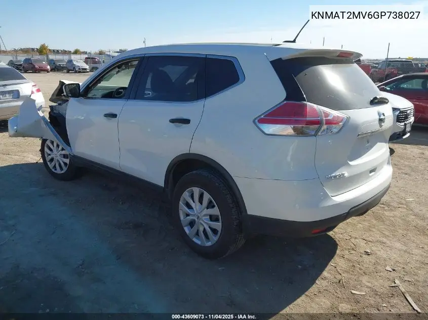 KNMAT2MV6GP738027 2016 Nissan Rogue S