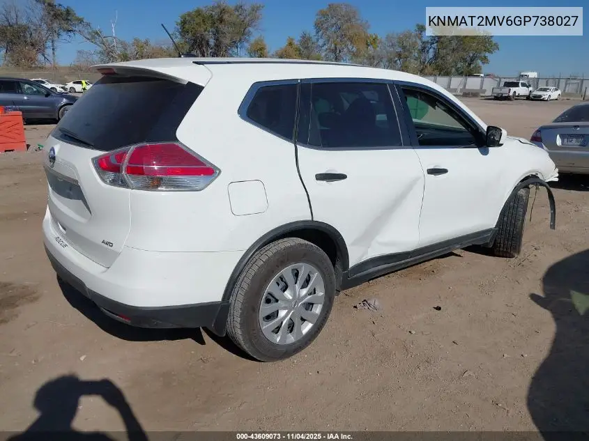 KNMAT2MV6GP738027 2016 Nissan Rogue S