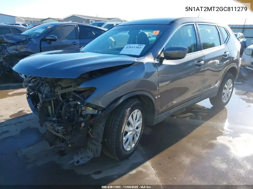 5N1AT2MT2GC811279 2016 Nissan Rogue S/Sl/Sv