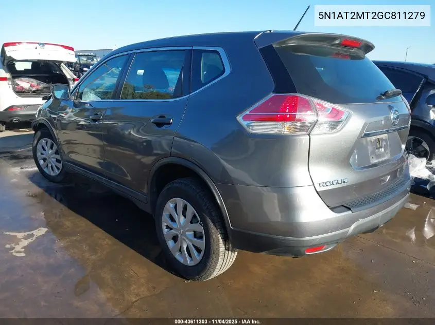 5N1AT2MT2GC811279 2016 Nissan Rogue S/Sl/Sv