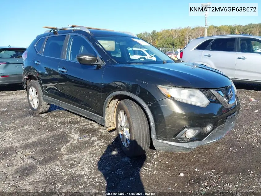 KNMAT2MV6GP638672 2016 Nissan Rogue Sv
