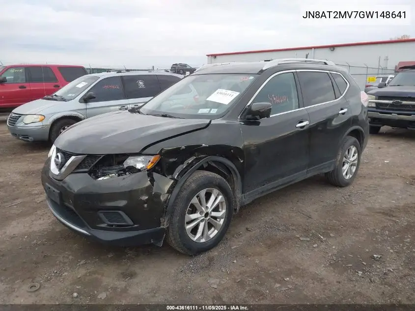JN8AT2MV7GW148641 2016 Nissan Rogue Sv