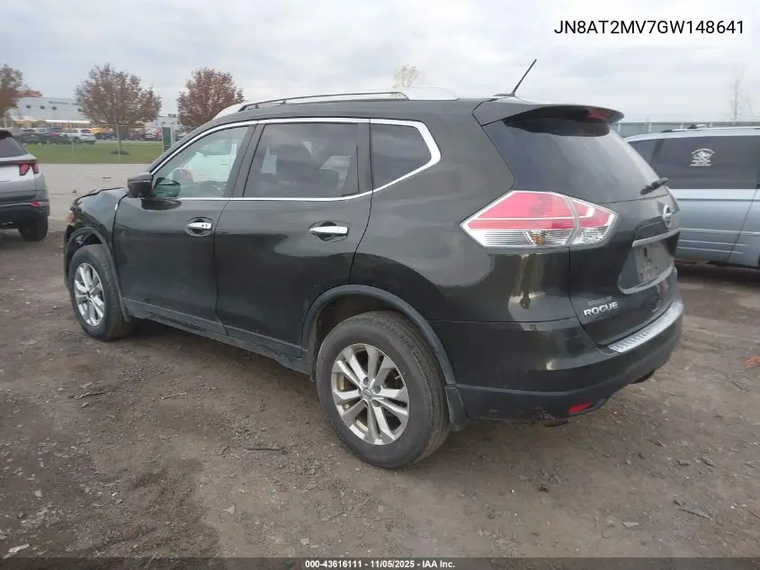 JN8AT2MV7GW148641 2016 Nissan Rogue Sv