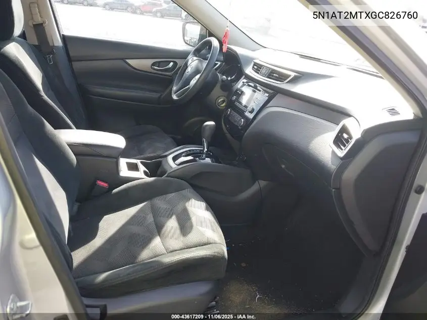 5N1AT2MTXGC826760 2016 Nissan Rogue S/Sl/Sv