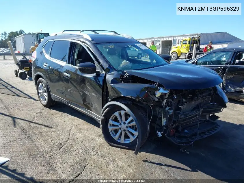 KNMAT2MT3GP596329 2016 Nissan Rogue Sv