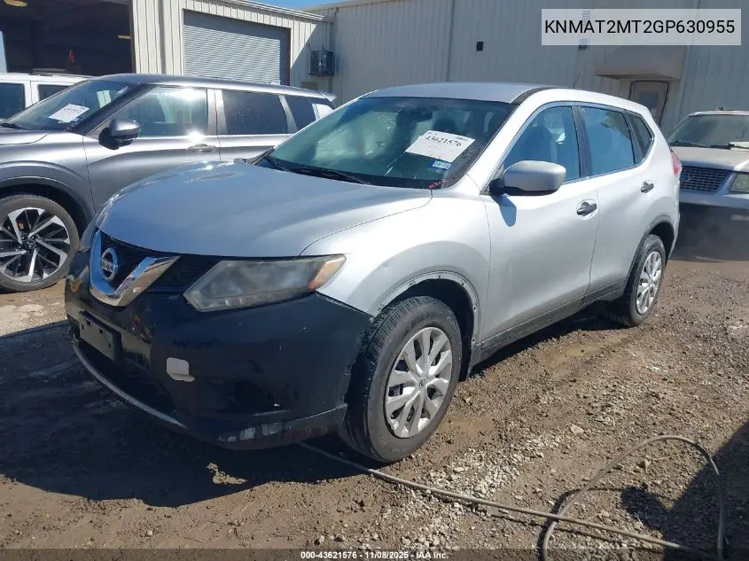 KNMAT2MT2GP630955 2016 Nissan Rogue S