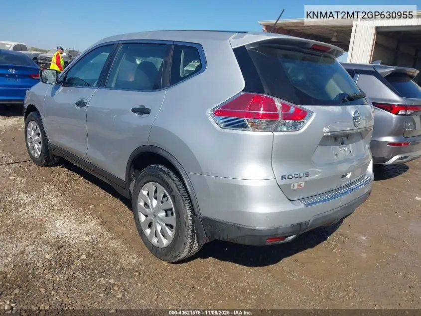 KNMAT2MT2GP630955 2016 Nissan Rogue S