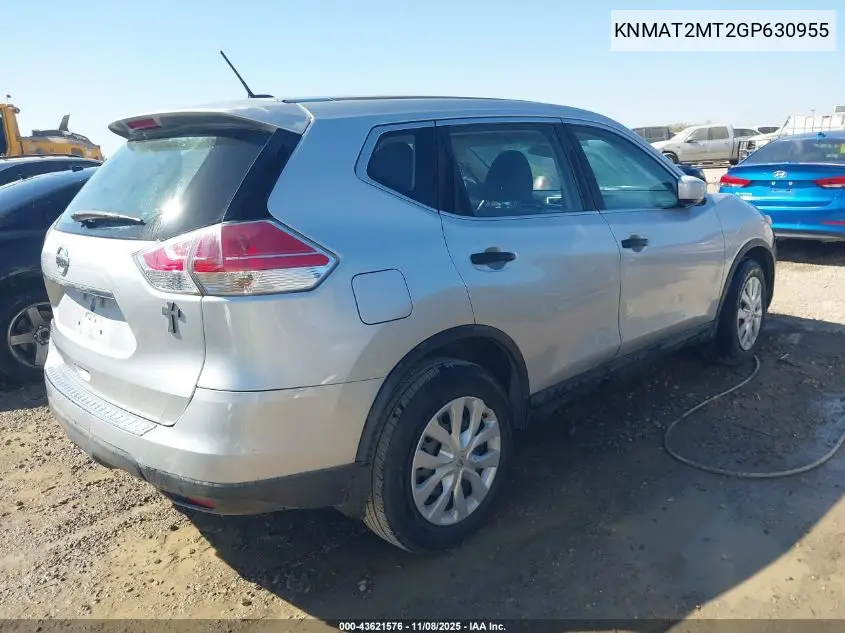 KNMAT2MT2GP630955 2016 Nissan Rogue S