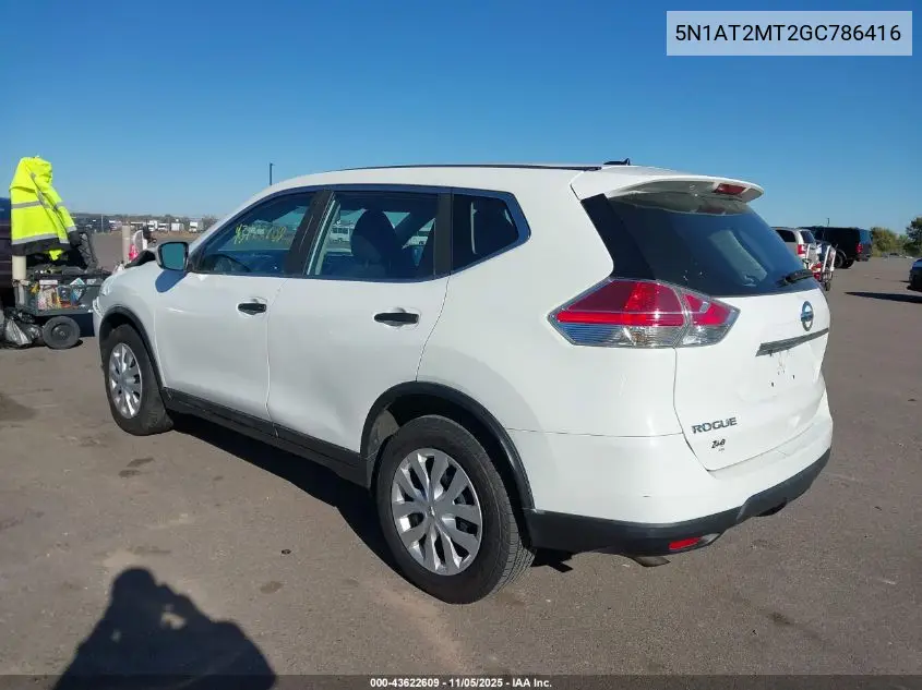 5N1AT2MT2GC786416 2016 Nissan Rogue S/Sl/Sv