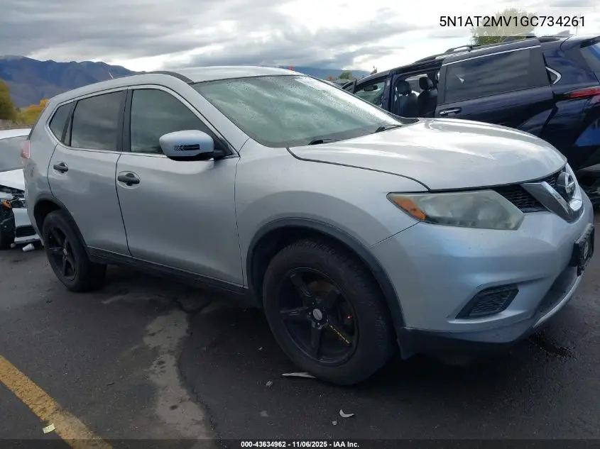 5N1AT2MV1GC734261 2016 Nissan Rogue S/Sl/Sv