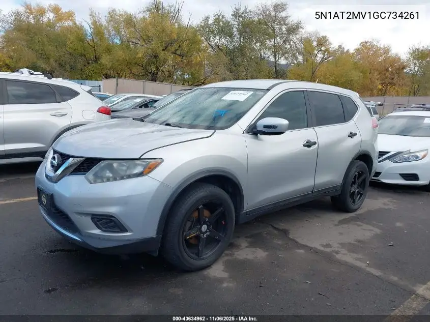 5N1AT2MV1GC734261 2016 Nissan Rogue S/Sl/Sv