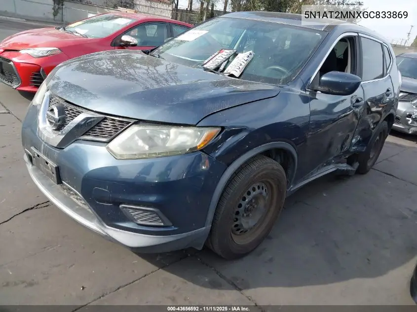 5N1AT2MNXGC833869 2016 Nissan Rogue S
