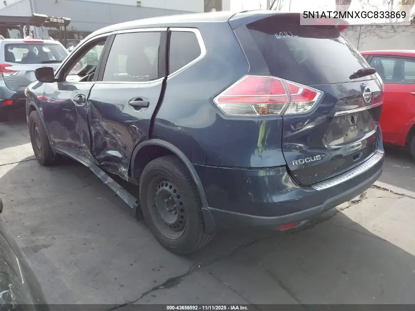 5N1AT2MNXGC833869 2016 Nissan Rogue S