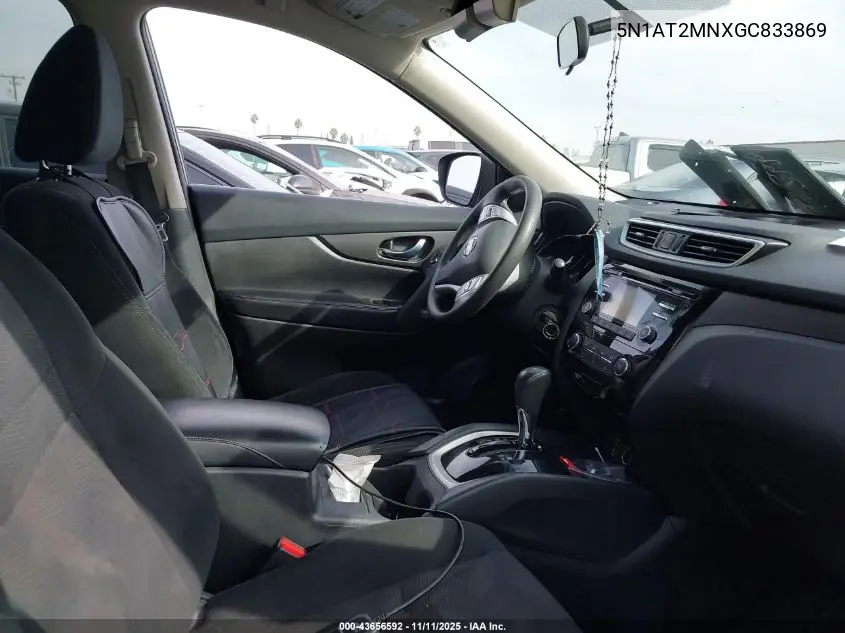 5N1AT2MNXGC833869 2016 Nissan Rogue S