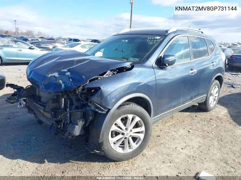 KNMAT2MV8GP731144 2016 Nissan Rogue Sv