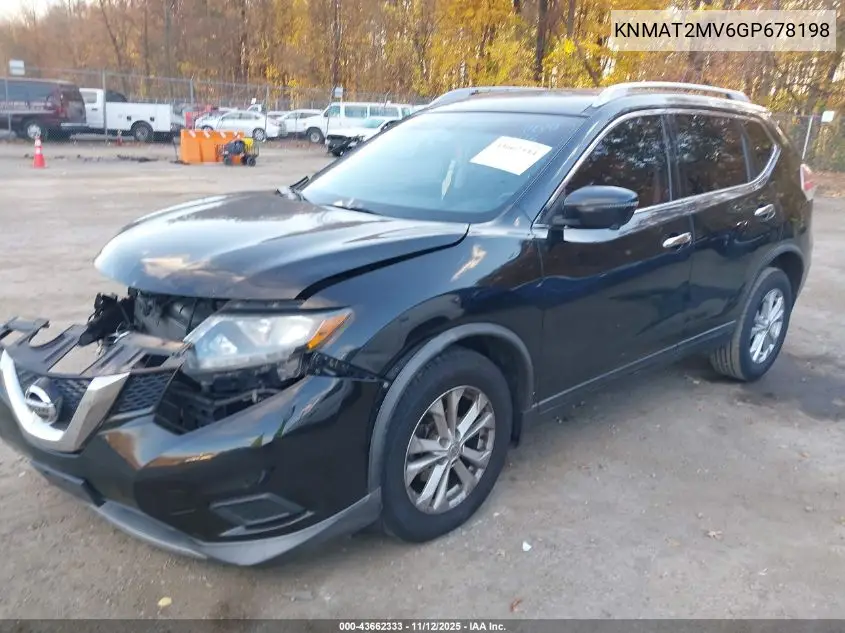 KNMAT2MV6GP678198 2016 Nissan Rogue Sv