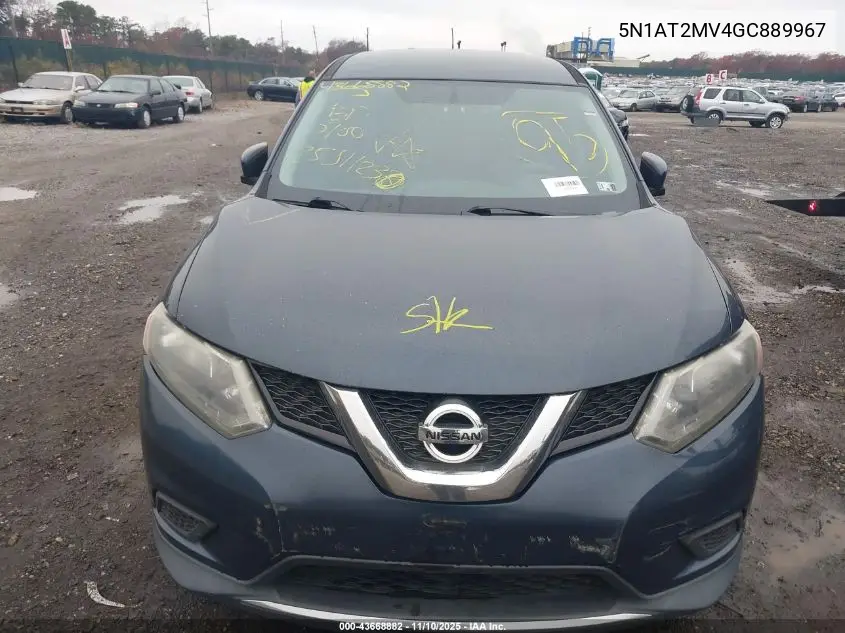 5N1AT2MV4GC889967 2016 Nissan Rogue S