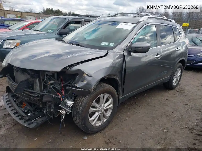 KNMAT2MV3GP630268 2016 Nissan Rogue Sv