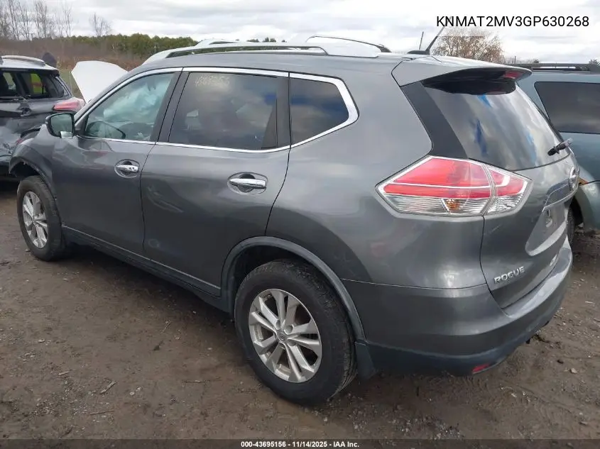 KNMAT2MV3GP630268 2016 Nissan Rogue Sv
