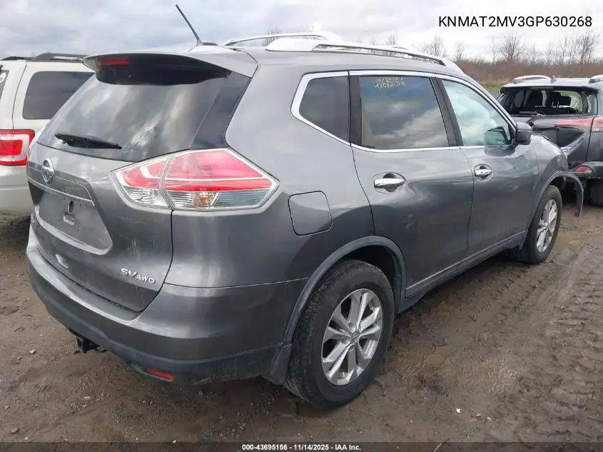 KNMAT2MV3GP630268 2016 Nissan Rogue Sv