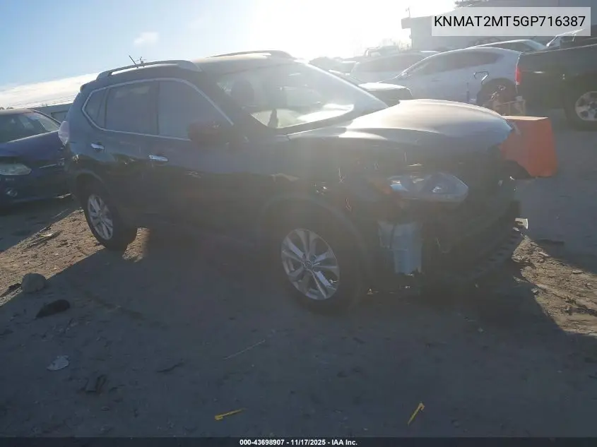 KNMAT2MT5GP716387 2016 Nissan Rogue S/Sl/Sv
