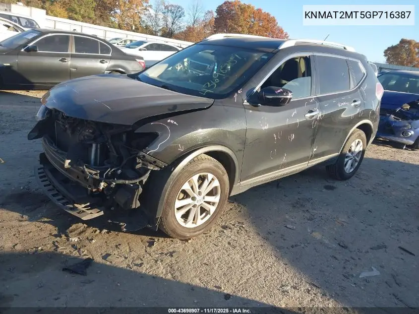 KNMAT2MT5GP716387 2016 Nissan Rogue S/Sl/Sv