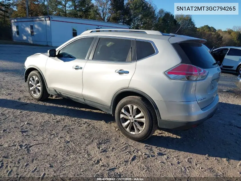 5N1AT2MT3GC794265 2016 Nissan Rogue Sv