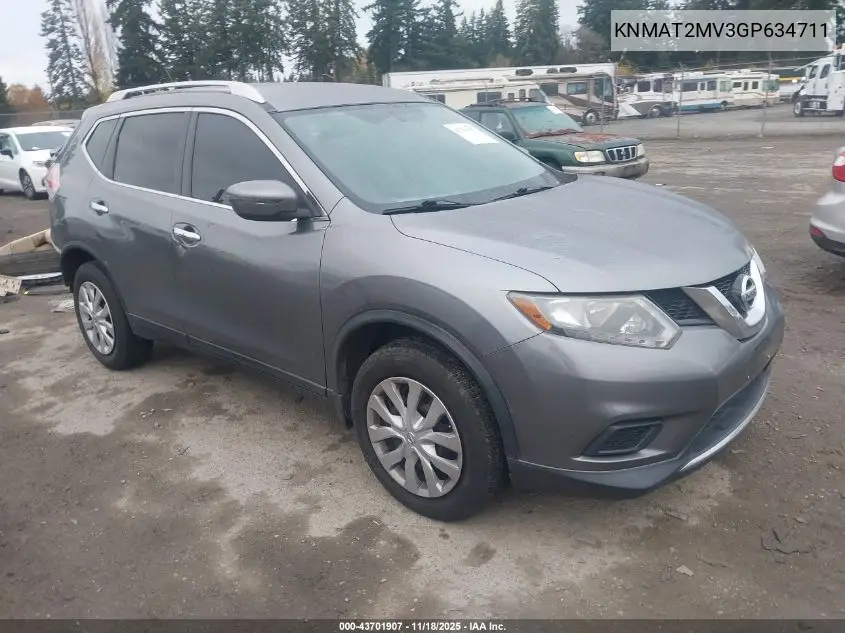 KNMAT2MV3GP634711 2016 Nissan Rogue S