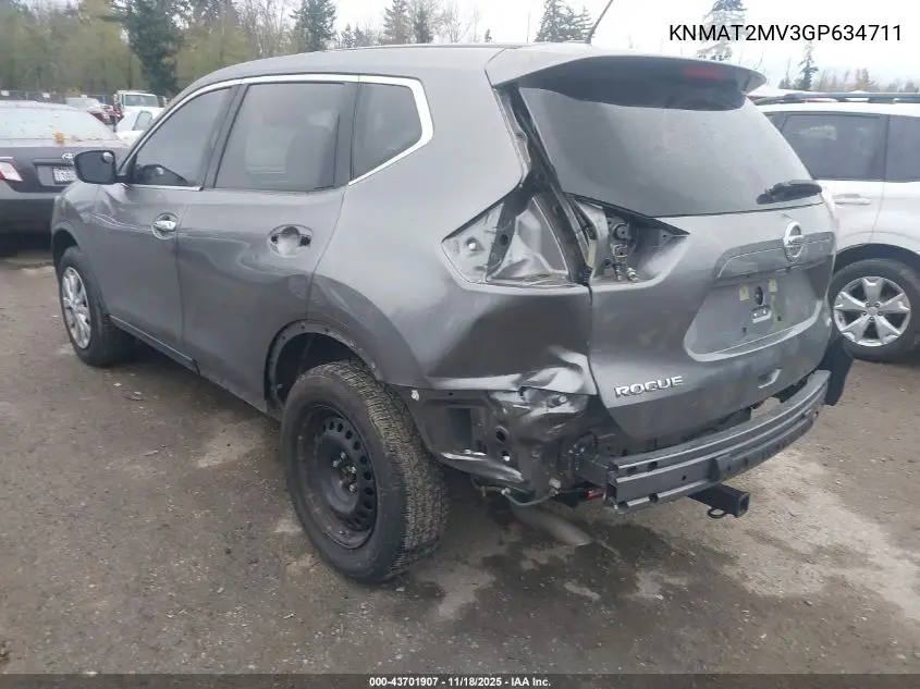 KNMAT2MV3GP634711 2016 Nissan Rogue S