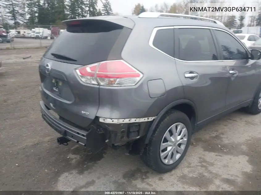 KNMAT2MV3GP634711 2016 Nissan Rogue S