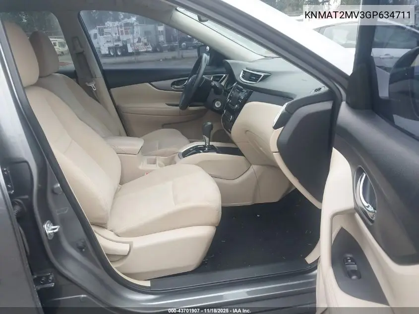 KNMAT2MV3GP634711 2016 Nissan Rogue S
