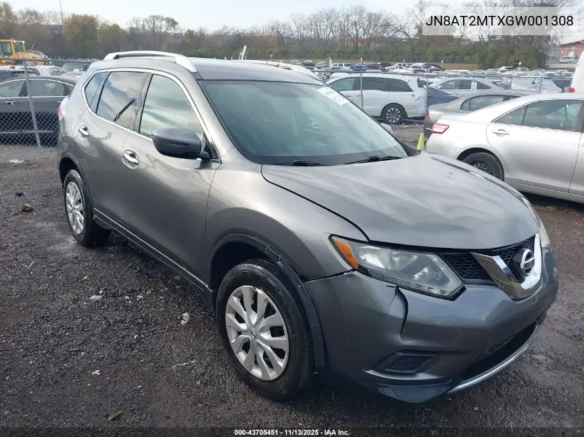 JN8AT2MTXGW001308 2016 Nissan Rogue S