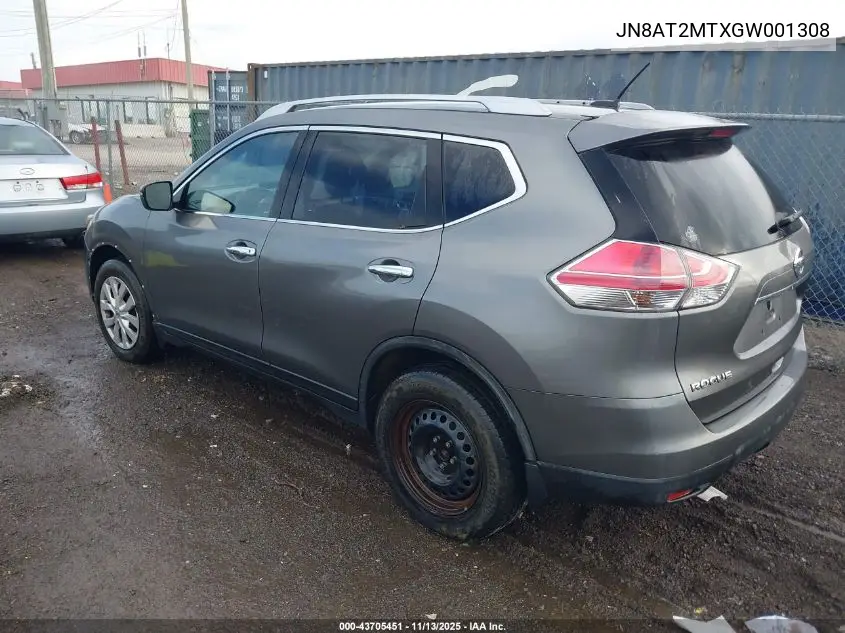 JN8AT2MTXGW001308 2016 Nissan Rogue S