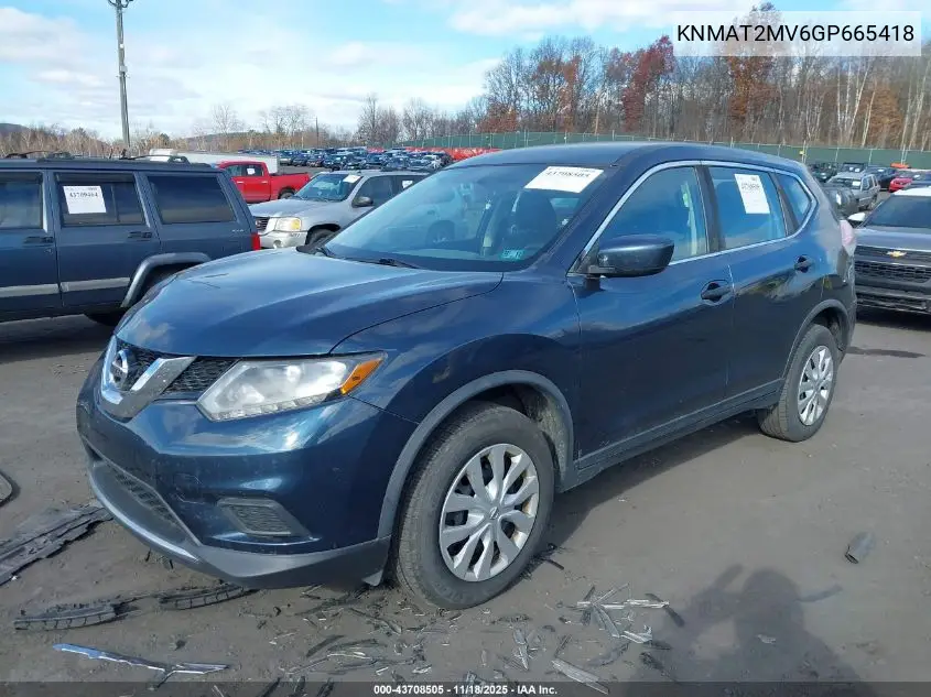 KNMAT2MV6GP665418 2016 Nissan Rogue S/Sl/Sv