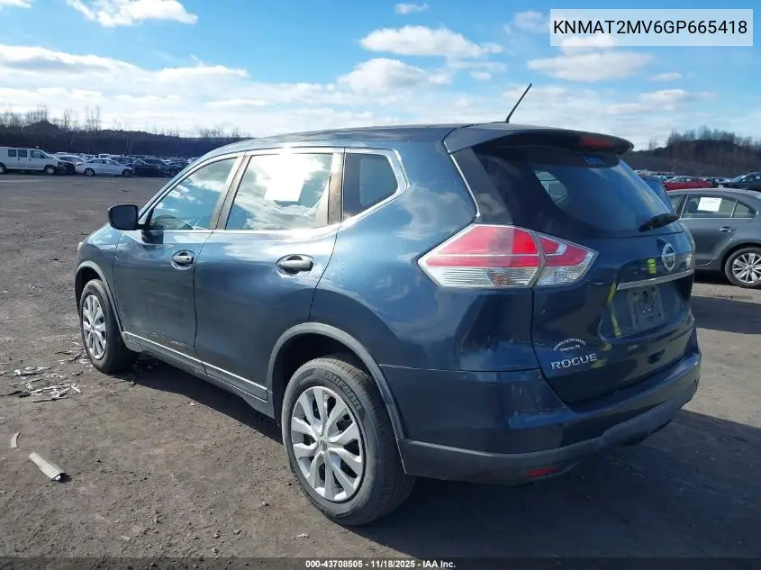 KNMAT2MV6GP665418 2016 Nissan Rogue S/Sl/Sv