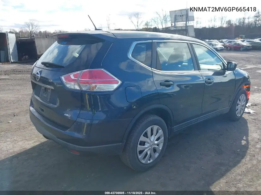 KNMAT2MV6GP665418 2016 Nissan Rogue S/Sl/Sv