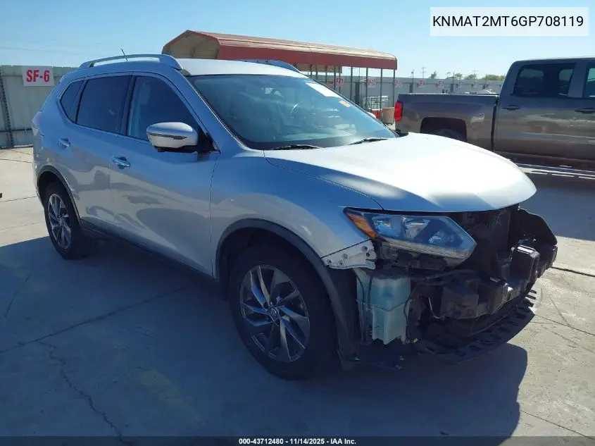 KNMAT2MT6GP708119 2016 Nissan Rogue S/Sl/Sv