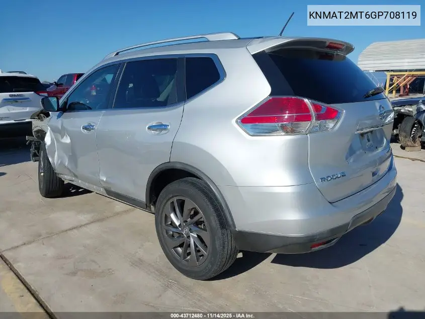KNMAT2MT6GP708119 2016 Nissan Rogue S/Sl/Sv