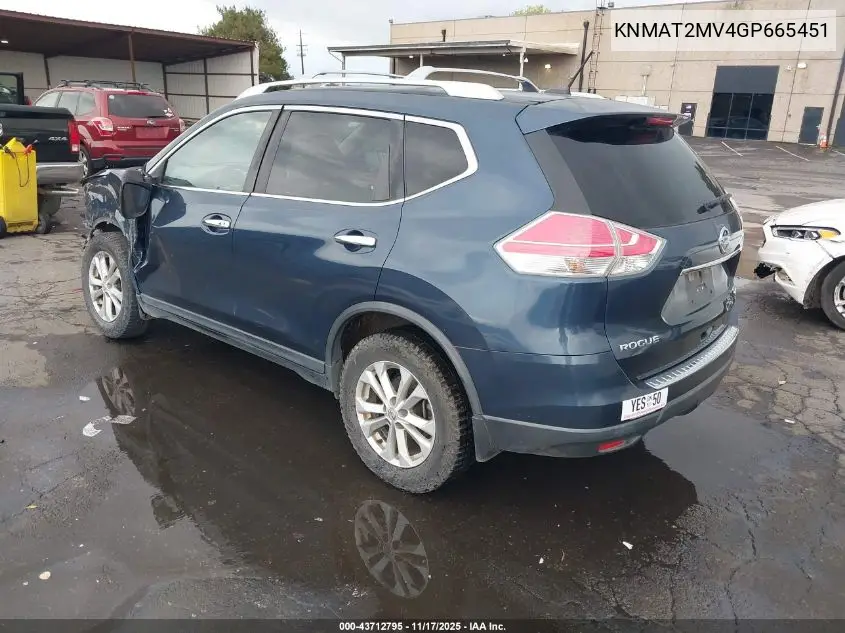 KNMAT2MV4GP665451 2016 Nissan Rogue Sv