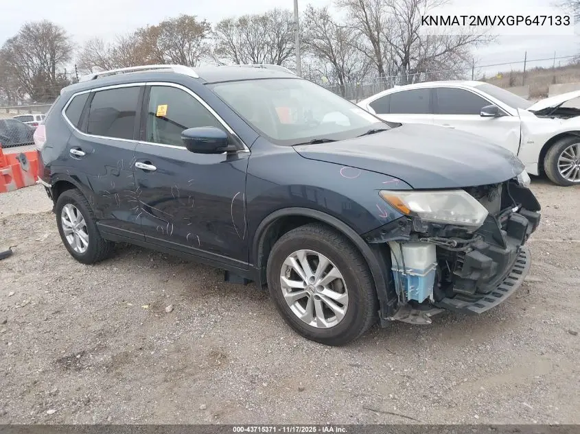 KNMAT2MVXGP647133 2016 Nissan Rogue Sv