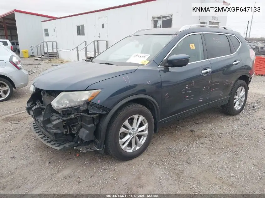 KNMAT2MVXGP647133 2016 Nissan Rogue Sv