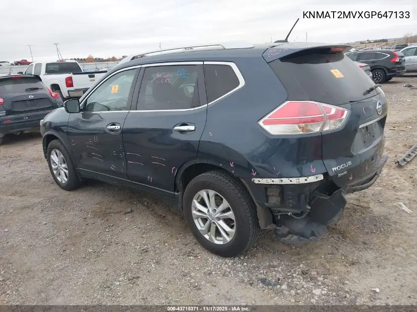 KNMAT2MVXGP647133 2016 Nissan Rogue Sv