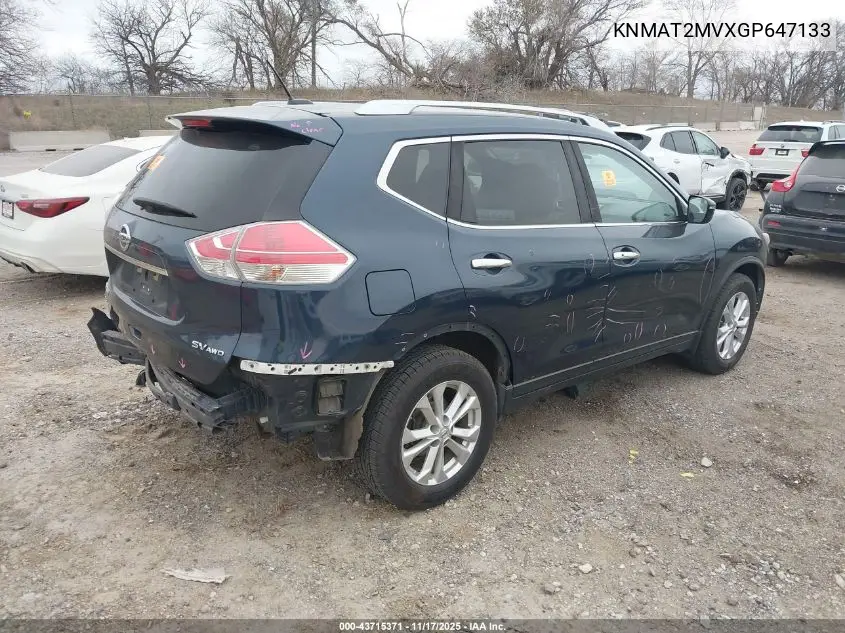 KNMAT2MVXGP647133 2016 Nissan Rogue Sv
