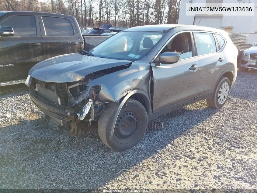 JN8AT2MV5GW133636 2016 Nissan Rogue S